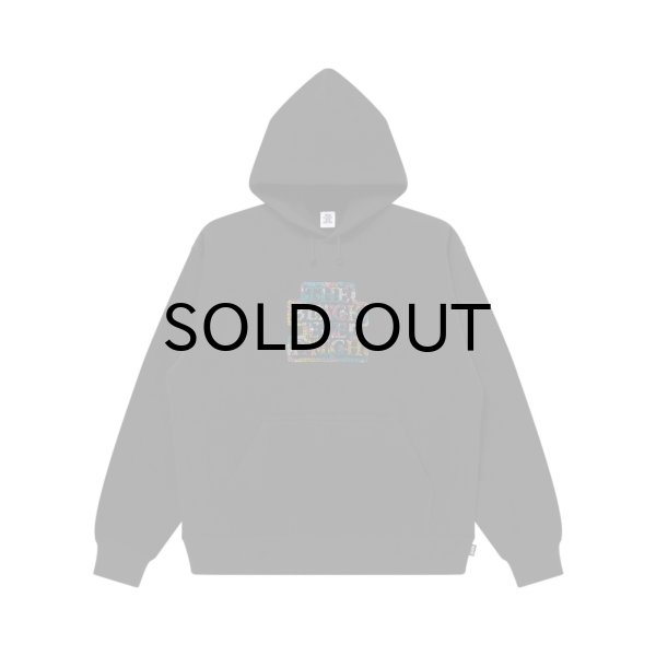 画像1: BLACK EYE PATCH (CAMOUFLAGED RHINESTONED OG LABEL HOODIE) BLACK (1)