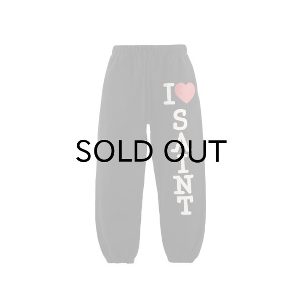 画像1: SAINT Mxxxxxx (SWEAT PANTS_I LOVE SAINT) BLACK (1)