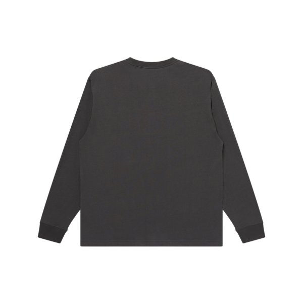 画像2: BLACK EYE PATCH (RHINESTONED OE LOGO L/S TEE) CHARCOAL (2)