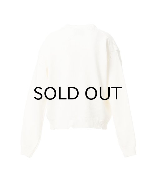 画像2: Maison MIHARA YASUHIRO (Message Jacquard Knit Sweater) WHITE -30% OFF- (2)