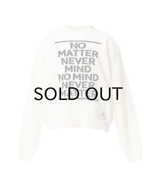 画像1: Maison MIHARA YASUHIRO (Message Jacquard Knit Sweater) WHITE -30% OFF- (1)