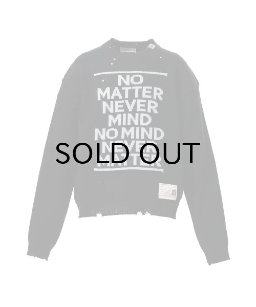 画像1: Maison MIHARA YASUHIRO (Message Jacquard Knit Sweater) BLACK (1)
