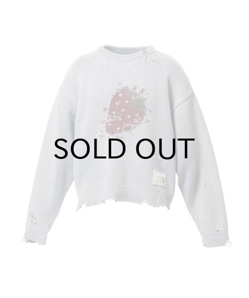画像1: Maison MIHARA YASUHIRO (Strawberry Jacquard Knit Sweater) BLUE (1)