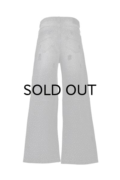 画像2: BREATH (SCRIPT LOGO FADE RHINESTONE DENIM PANTS) BLACK (2)