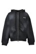 画像1: BREATH (SCRIPT LOGO FADE RHINESTONE ZIP UP HOODIE) BLACK (1)