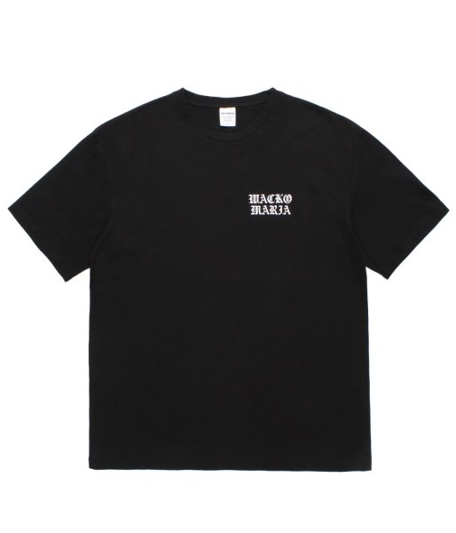 画像2: WACKO MARIA (WASHED HEAVY WEIGHT CREW NECK T-SHIRT TYPE-1) BLACK (2)