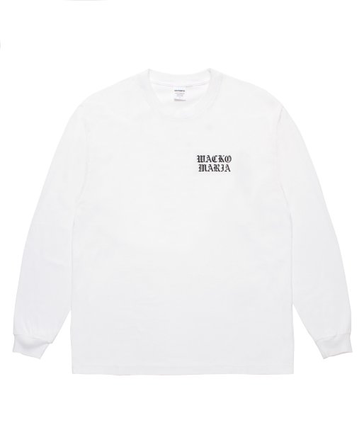 画像2: WACKO MARIA (WASHED HEAVY WEIGHT CREW NECK LONG SLEEVE T-SHIRT TYPE-1) WHITE (2)