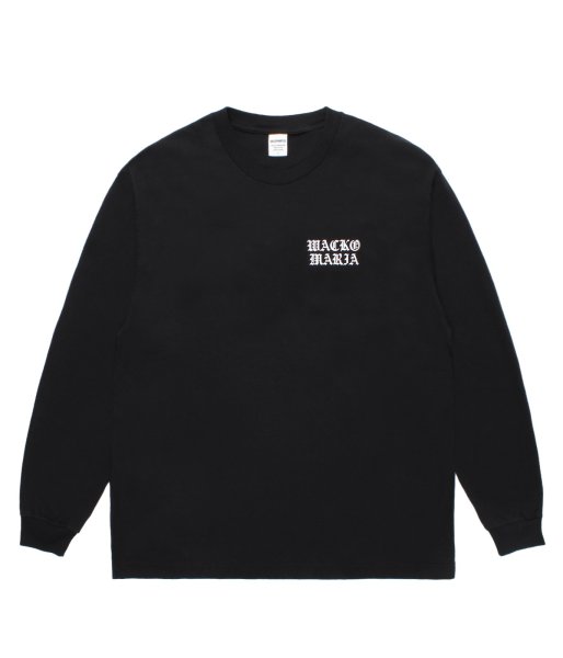 画像2: WACKO MARIA (WASHED HEAVY WEIGHT CREW NECK LONG SLEEVE T-SHIRT TYPE-1) BLACK (2)
