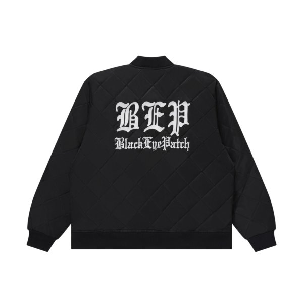 画像2: BLACK EYE PATCH (3 LETTER OE QUILTED JACKET) BLACK (2)