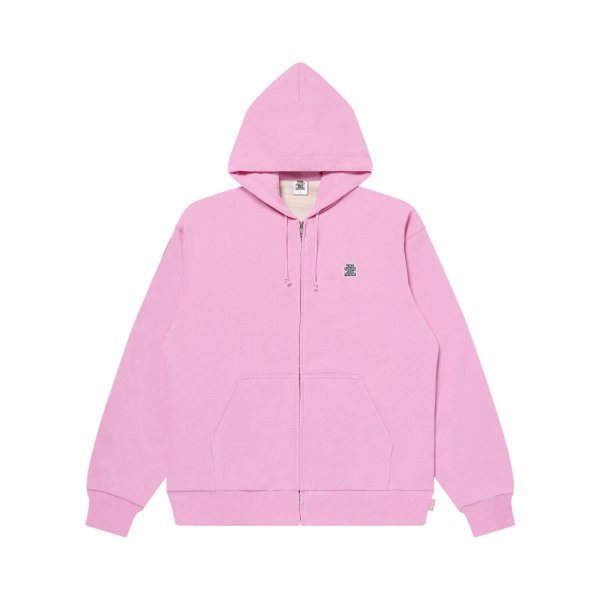 画像1: BLACK EYE PATCH (SMALL OG THERMAL ZIP HOODIE) PINK (1)