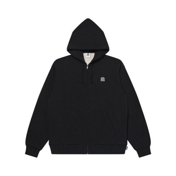 画像1: BLACK EYE PATCH (SMALL OG THERMAL ZIP HOODIE) BLACK (1)
