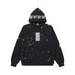 画像1: BLACK EYE PATCH (SPLATTERED REFLECTOR HWC LABEL HOODIE) BLACK (1)
