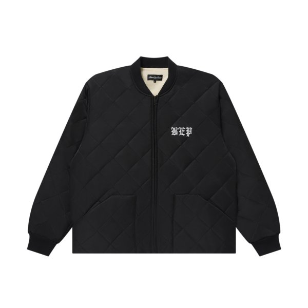 画像1: BLACK EYE PATCH (3 LETTER OE QUILTED JACKET) BLACK (1)
