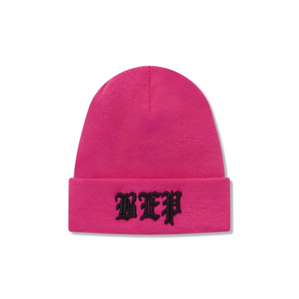 画像1: BLACK EYE PATCH (3 LETTER OE BEANIE) PINK (1)