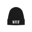 画像1: BLACK EYE PATCH (3 LETTER OE BEANIE) BLACK (1)