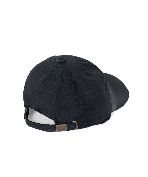 画像2: KAMIYA ("KMY" Distressed Cap) BLACK (2)