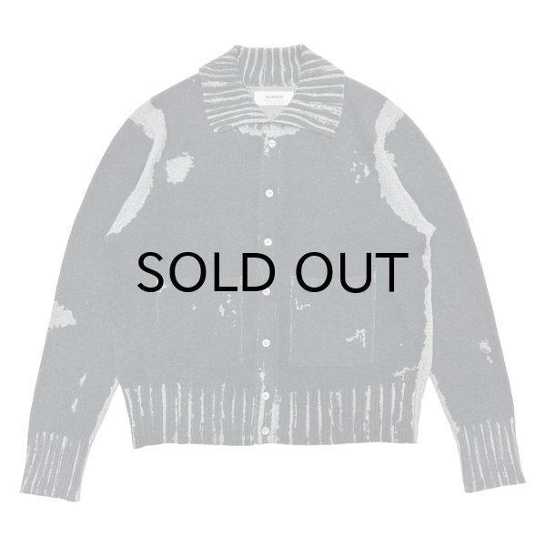 画像1: DAIRIKU (FLOWER BUTTON PRINTED KNIT CARDIGAN) BLACK (1)