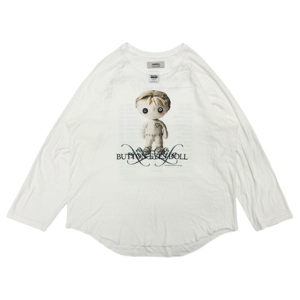 画像1: DAIRIKU (BUTTON EYE DOLL RAGLAN TAG TOUR TEE) WHITE (1)