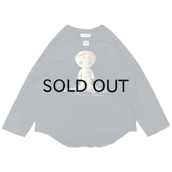 画像1: DAIRIKU (BUTTON EYE DOLL RAGLAN TAG TOUR TEE) BLACK -30% OFF- (1)