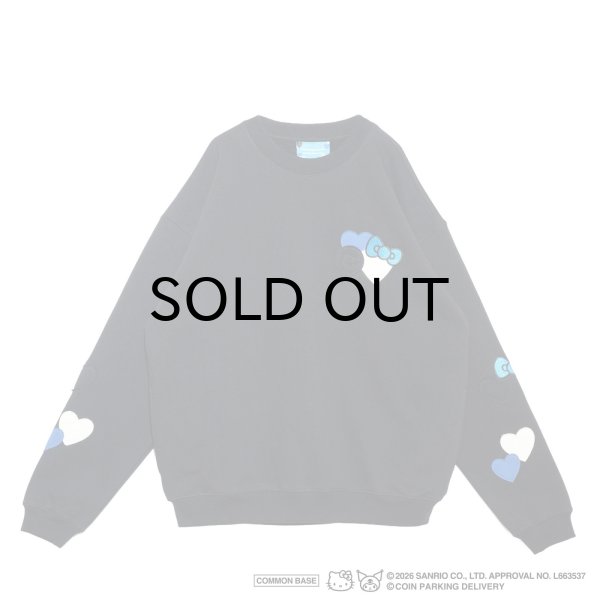 画像1: COIN PARKING DELIVERY × SANRIO CHARACTERS (PATCHWORK SWEATSHIRT) BLACK (1)