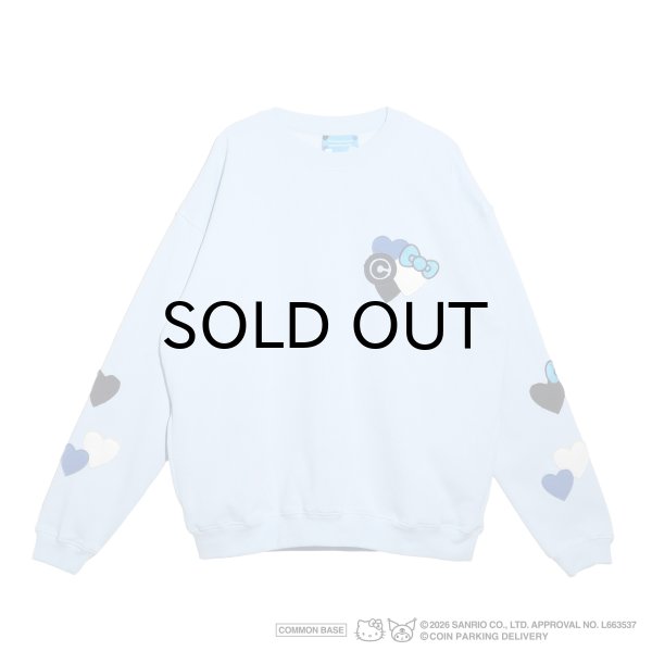 画像1: COIN PARKING DELIVERY × SANRIO CHARACTERS (PATCHWORK SWEATSHIRT) L.BLUE (1)