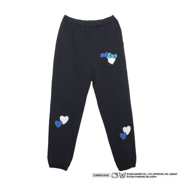 画像1: COIN PARKING DELIVERY × SANRIO CHARACTERS (PATCHWORK SWEAT PANTS) BLACK (1)