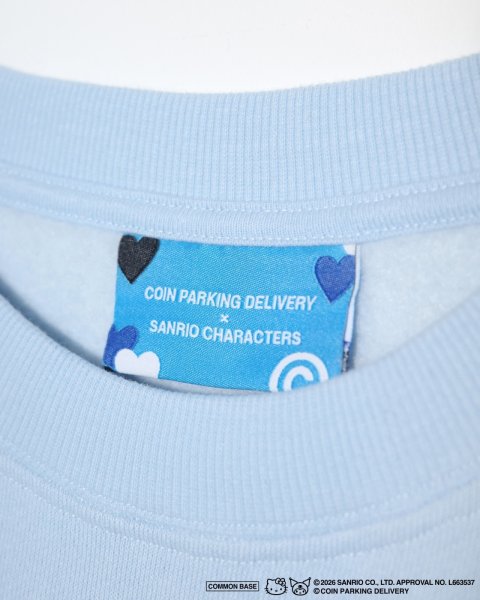 画像4: COIN PARKING DELIVERY × SANRIO CHARACTERS (PATCHWORK SWEATSHIRT) L.BLUE (4)