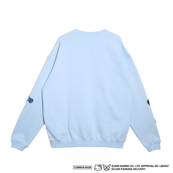 画像2: COIN PARKING DELIVERY × SANRIO CHARACTERS (PATCHWORK SWEATSHIRT) L.BLUE (2)
