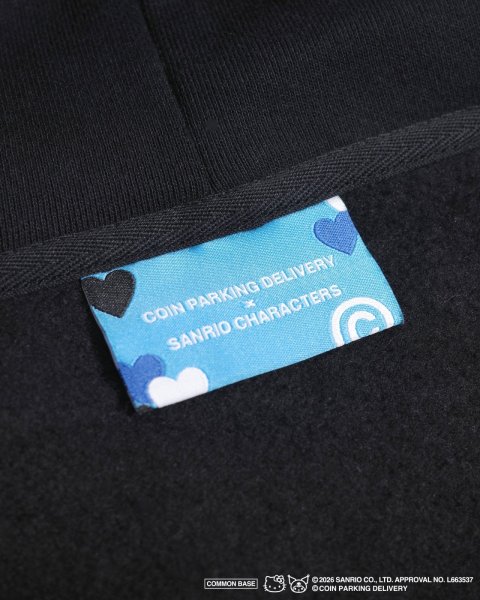 画像4: COIN PARKING DELIVERY × SANRIO CHARACTERS (ZIP SWEAT HOODIE) BLACK (4)
