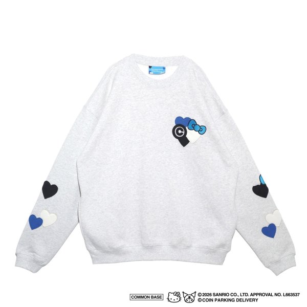 画像1: COIN PARKING DELIVERY × SANRIO CHARACTERS (PATCHWORK SWEATSHIRT) H.GREY (1)