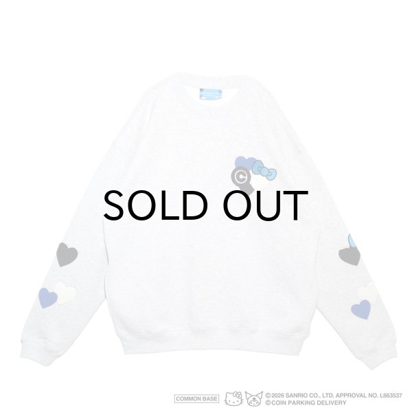 画像1: COIN PARKING DELIVERY × SANRIO CHARACTERS (PATCHWORK SWEATSHIRT) H.GREY (1)