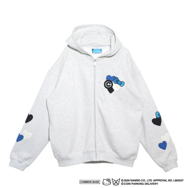 画像1: COIN PARKING DELIVERY × SANRIO CHARACTERS (ZIP SWEAT HOODIE) H.GREY (1)