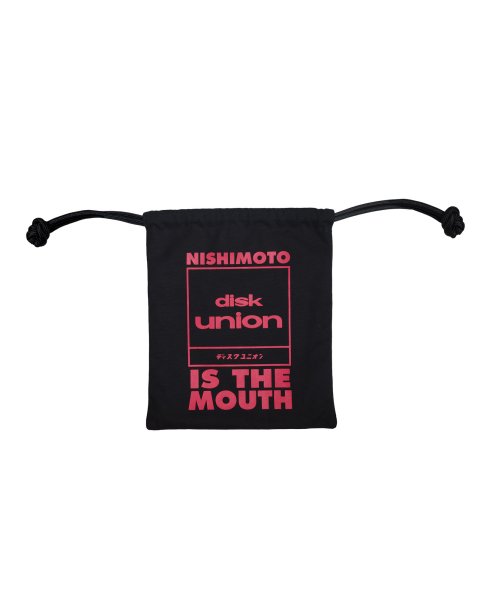 画像2: NISHIMOTO IS THE MOUTH (diskunion BIG DRAWSTRING BAG) BLACK (2)