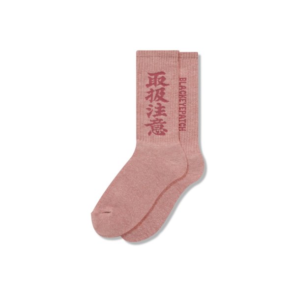 画像1: BLACK EYE PATCH (HWC SOCKS) RED (1)