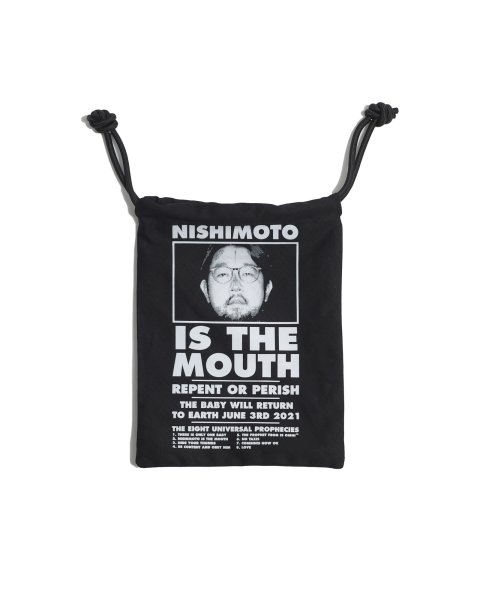 画像1: NISHIMOTO IS THE MOUTH (BIG DRAWSTRING BAG) BLACK (1)