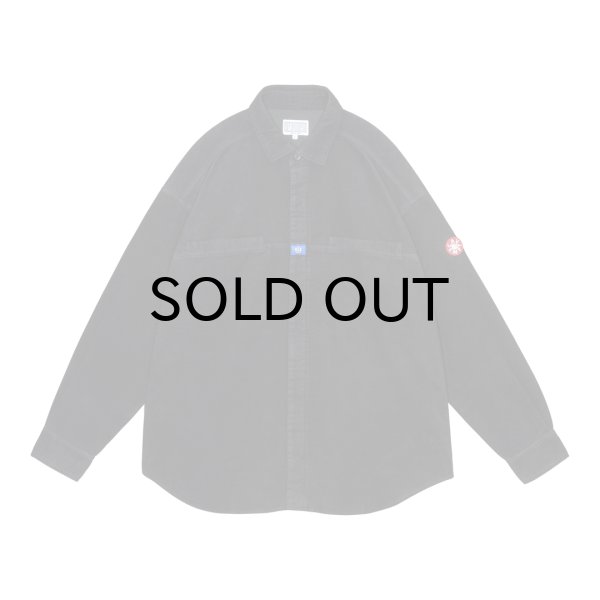 画像1: C.E (BRUSHED COTTON DESIGN BIG SHIRT) BLACK (1)