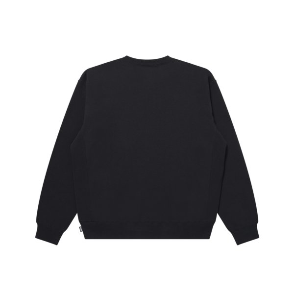 画像2: BLACK EYE PATCH (RHINESTONED OG LABEL CREW SWEAT) BLACK (2)
