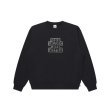 画像1: BLACK EYE PATCH (RHINESTONED OG LABEL CREW SWEAT) BLACK (1)