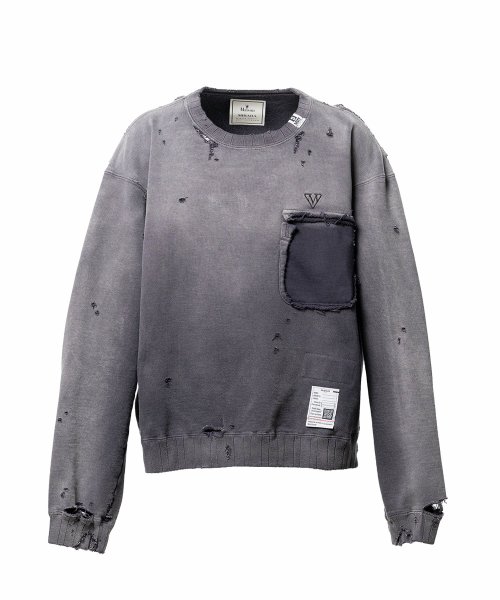 画像1: Maison MIHARA YASUHIRO (Sun Faded Like Sweatshirt) BLACK (1)