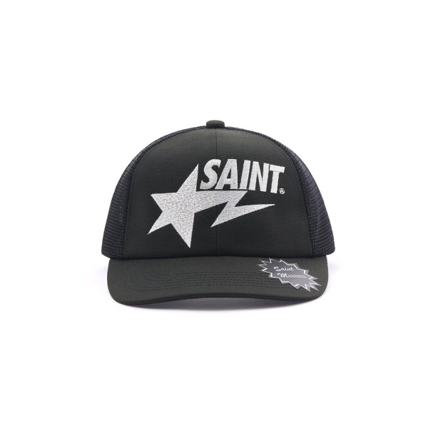 画像1: SAINT Mxxxxxx (BAPE_MESH CAP) BLACK (1)