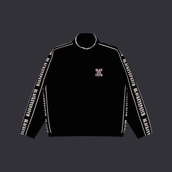 画像3: BLACK EYE PATCH (REFLECTIVE STENCIL LOGO TRACK JACKET) BLACK (3)