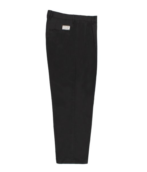画像1: WACKO MARIA (DOUBLE PLEATED CHINO TROUSERS) BLACK (1)