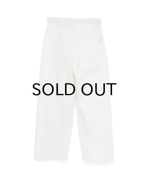 画像2: FACETASM (DENIM MERGINGSWEAT PANTS) WHITE (2)