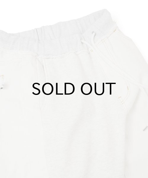 画像3: FACETASM (DENIM MERGINGSWEAT PANTS) WHITE (3)