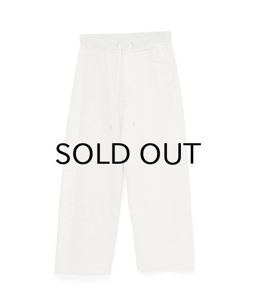 画像1: FACETASM (DENIM MERGINGSWEAT PANTS) WHITE (1)