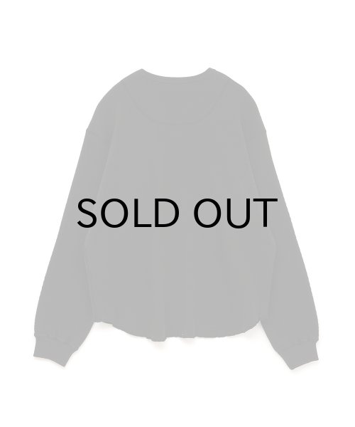 画像2: FACETASM (THERMAL KNIT LONG TEE) BLACK (2)