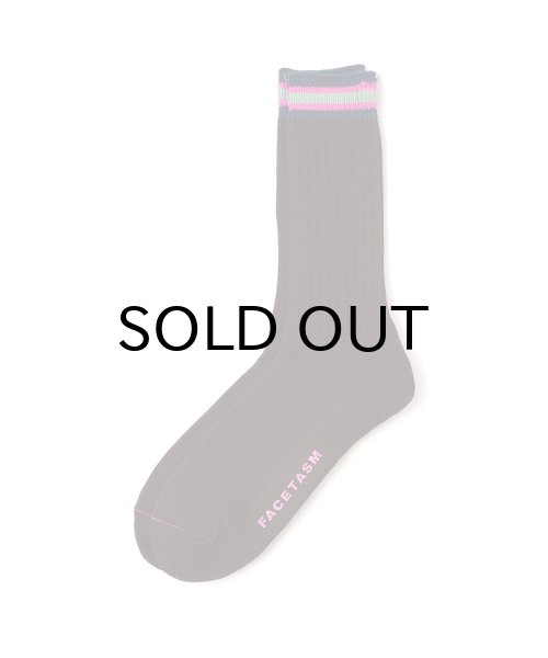 画像3: FACETASM (RIB SOCKS) NAVY&BROWN (3)