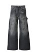 画像1: BREATH (COATING DOUBLE KNEE DENIM PANTS) BLACK (1)