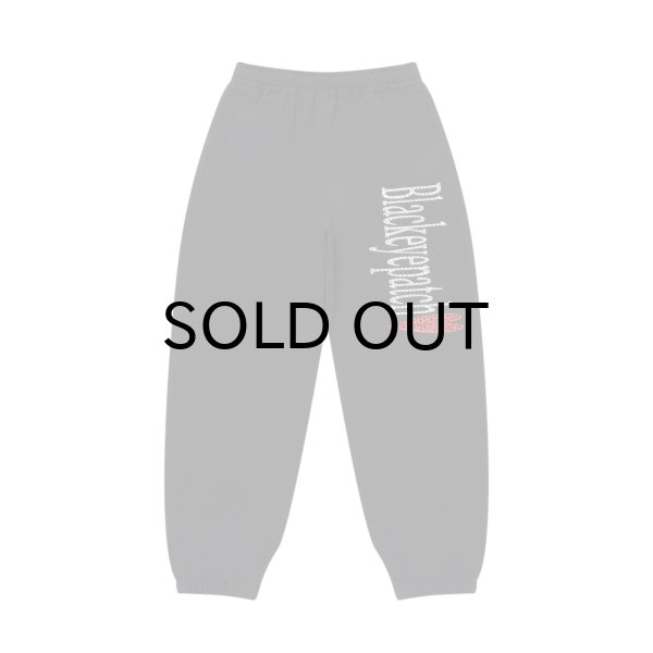 画像1: BLACK EYE PATCH (RHINESTONED HEARTBREAK LOGO SWEAT PANTS) BLACK (1)