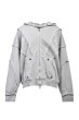 画像1: BREATH (FADE ZIP UP HOODIE TYPE-2) GREY (1)
